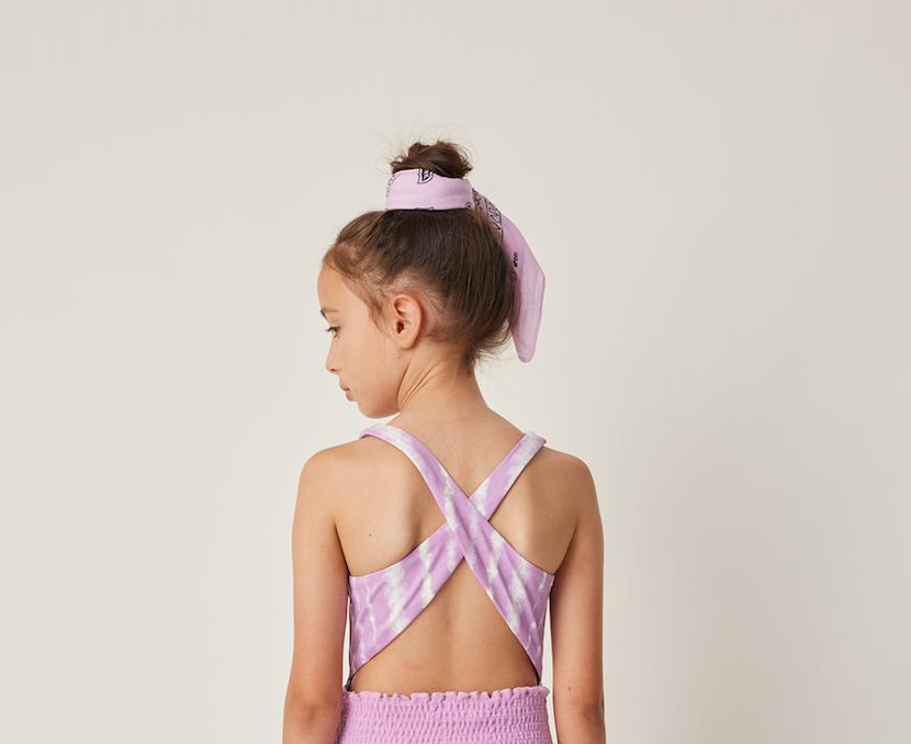 Tocoto Vintage Tye Dye Swimsuit - Lilac