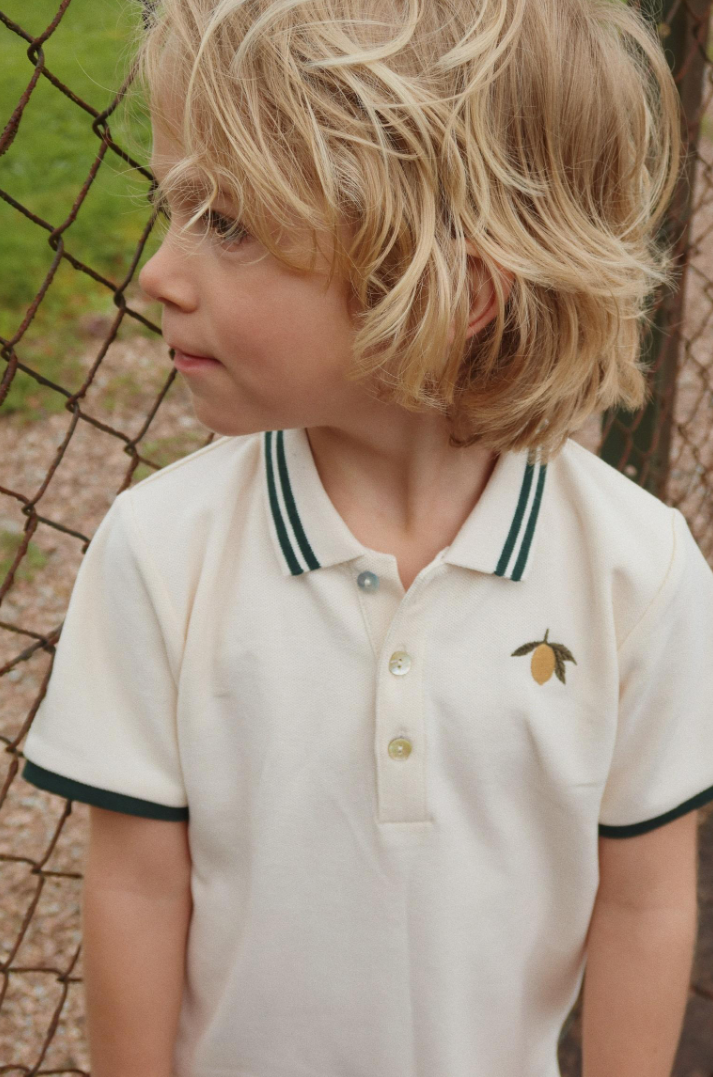 Konges Sløjd Florian Polo Shirt GOTS - Antique White