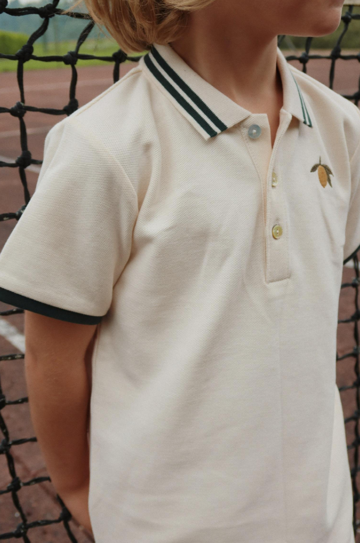 Konges Sløjd Florian Polo Shirt GOTS - Antique White