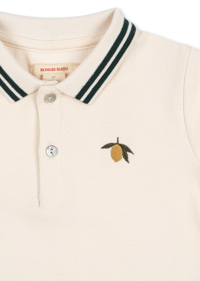 Konges Sløjd Florian Polo Shirt  GOTS - Antique White