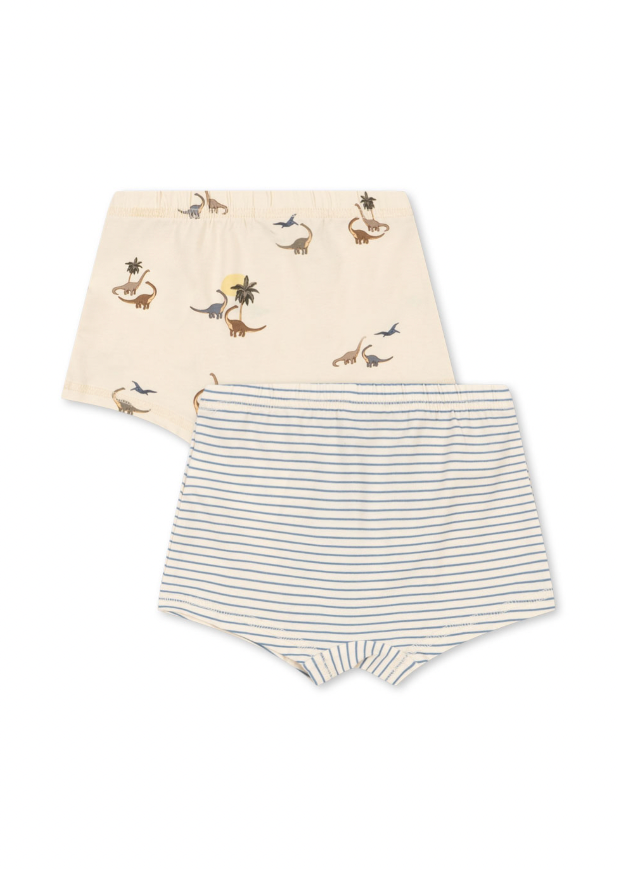 Konges Sløjd Basic 2 Pack Boy Boxers Gots - Kubi/Stripe Blue