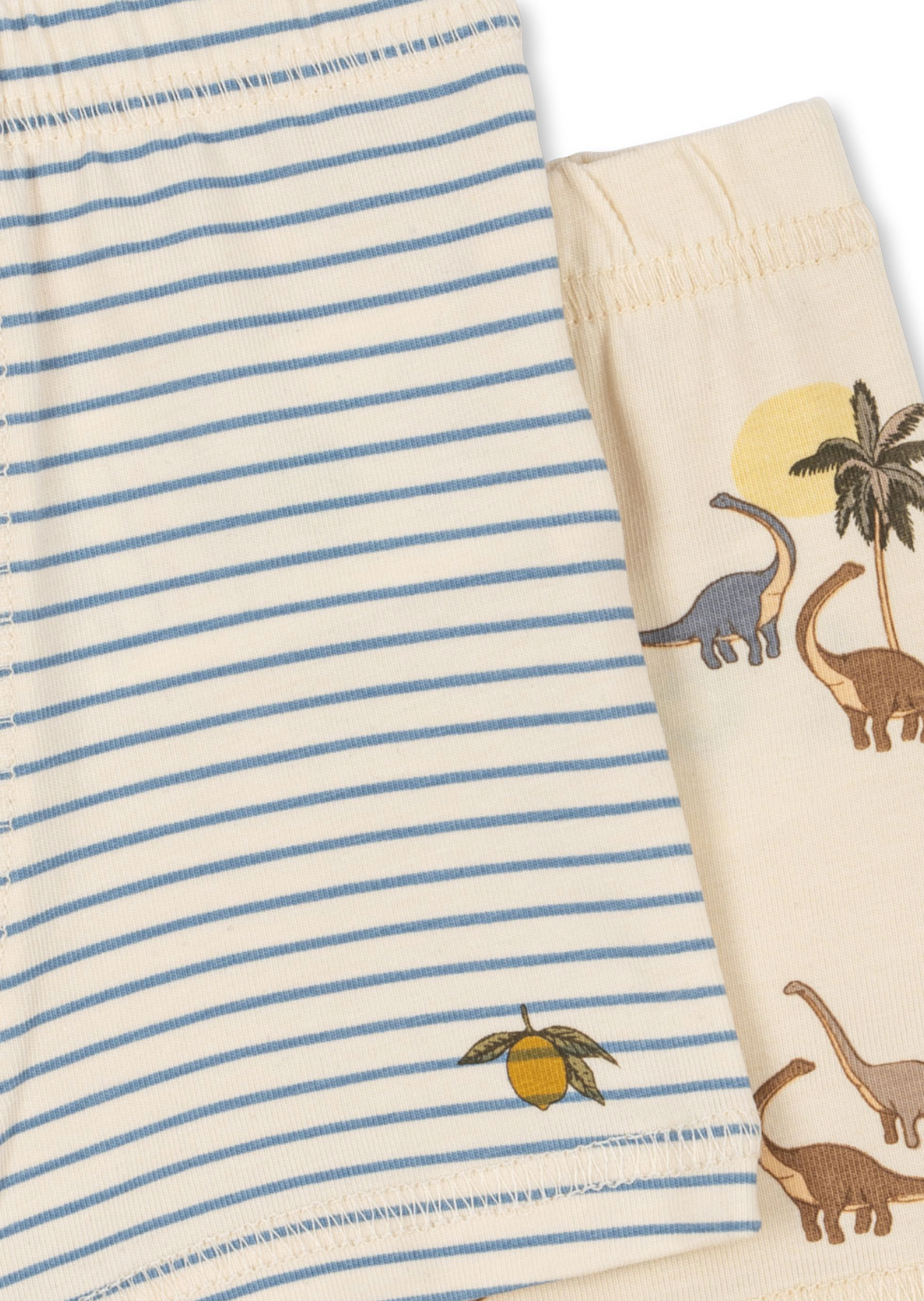 Konges Sløjd Basic 2 Pack Boy Boxers Gots - Kubi/Stripe Blue
