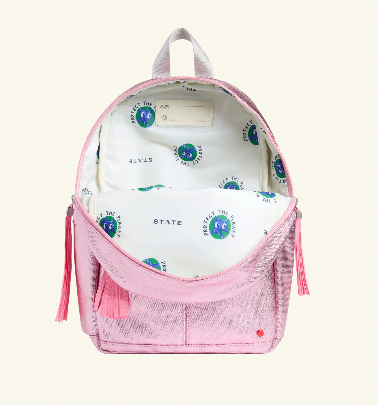 State Bags Kane Mini Backpack - Pink/Silver Metallic Colorblock