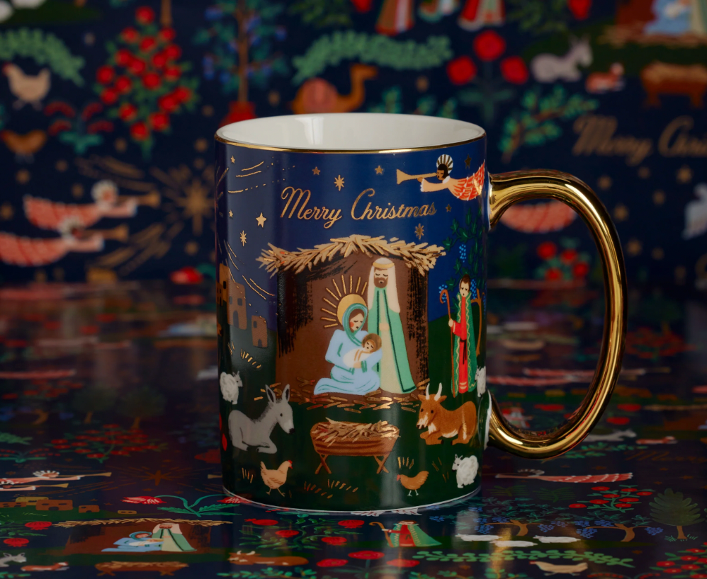 Rifle Paper Co. Nativity Scene Porcelain Mug