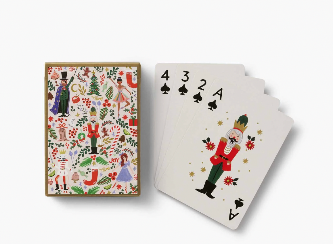 Rifle Paper Co. Playing Card Set - Holly Jolly Nutcracker