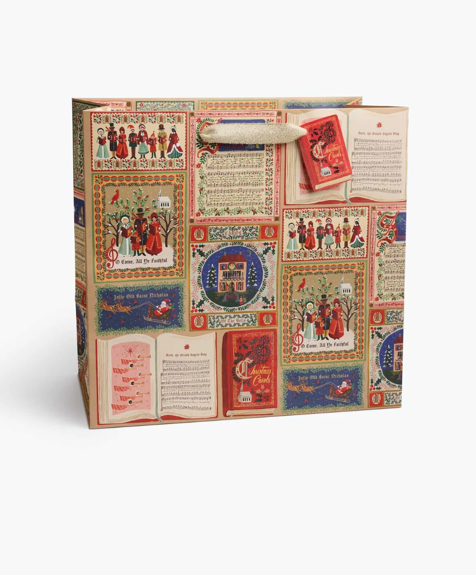 Rifle Paper Co. Large Gift Bag - Christmas Carolers