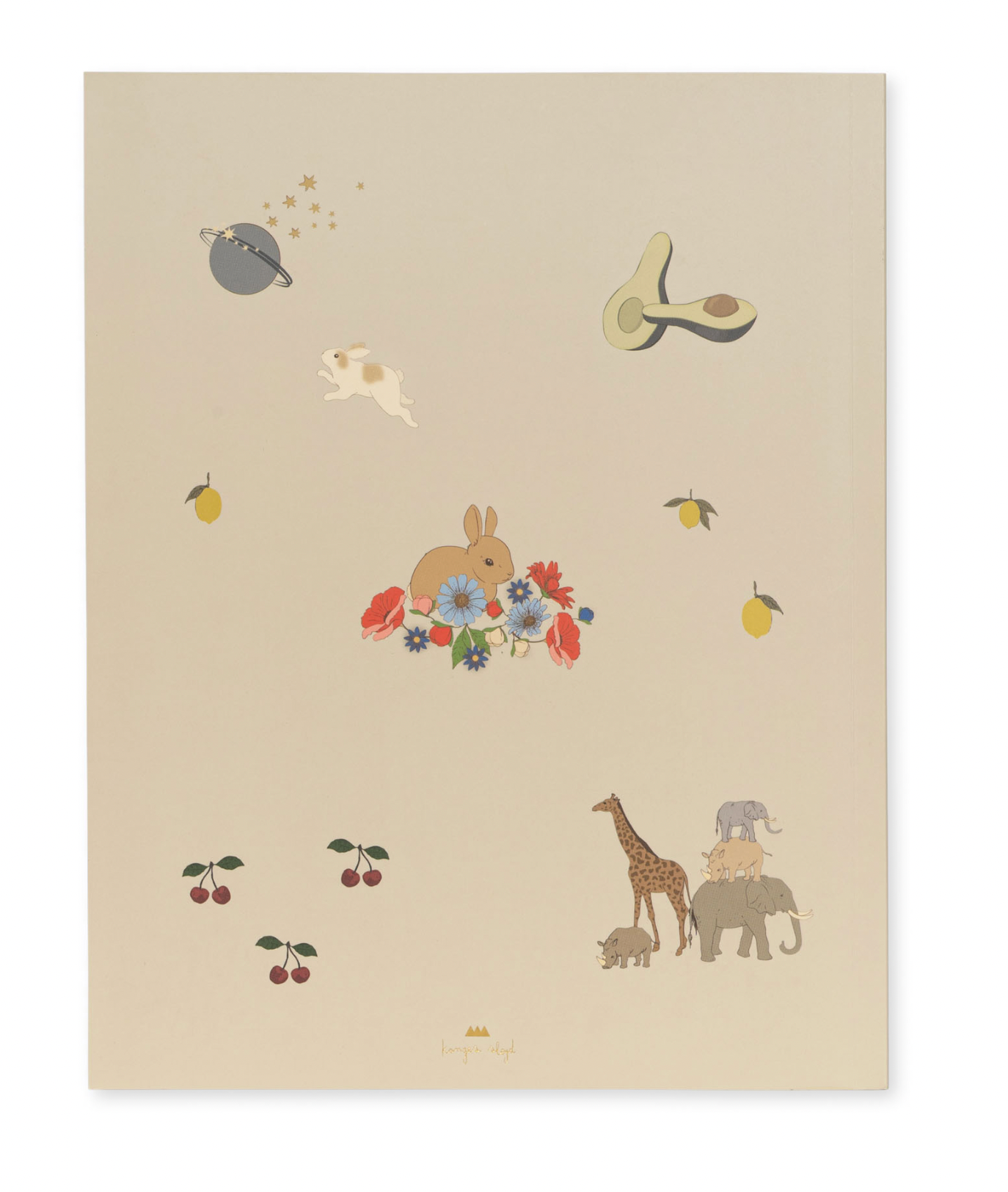 Konges Sløjd Activity Book With Color Pencil - Off White