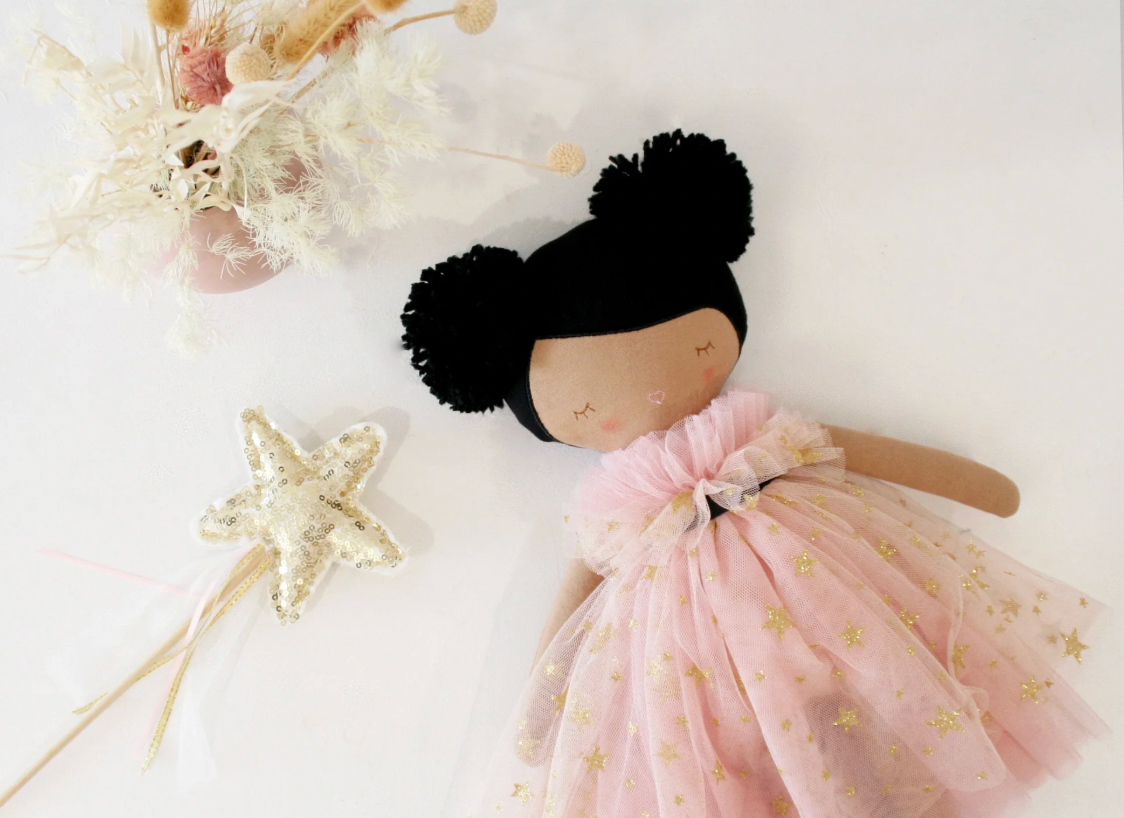 Alimrose Halle Ballerina Doll - Light Brown & Ebony