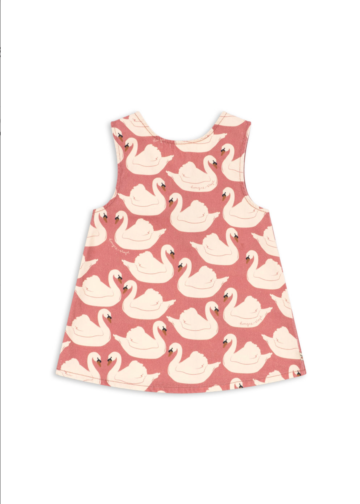 Konges Sløjd Magot Bow Dress Gots - Swan Rose
