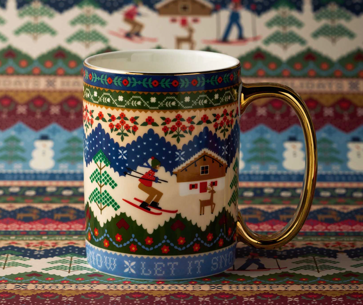 Rifle Paper Co. Porcelain Mug - Ski Chalet