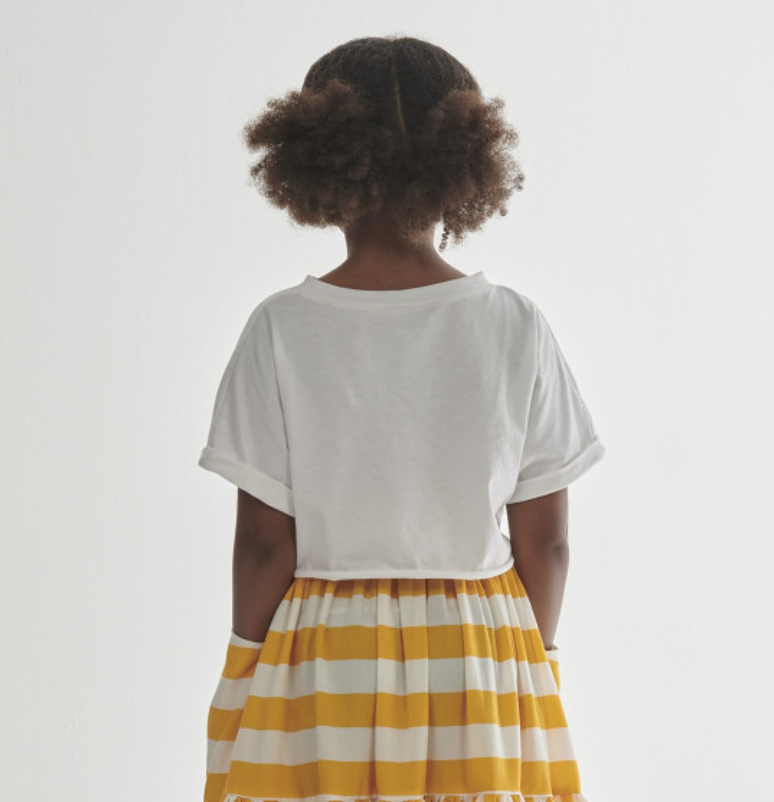 Little Creative Factory Big Love Knot T-shirt - White & Black