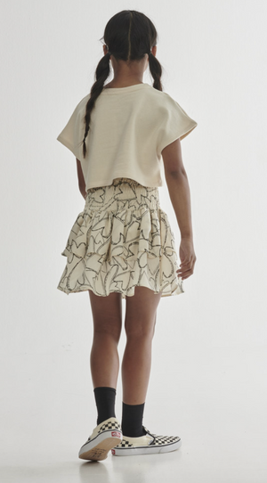 Little Creative Factory Blank Love Mini Skirt - Cream & Black