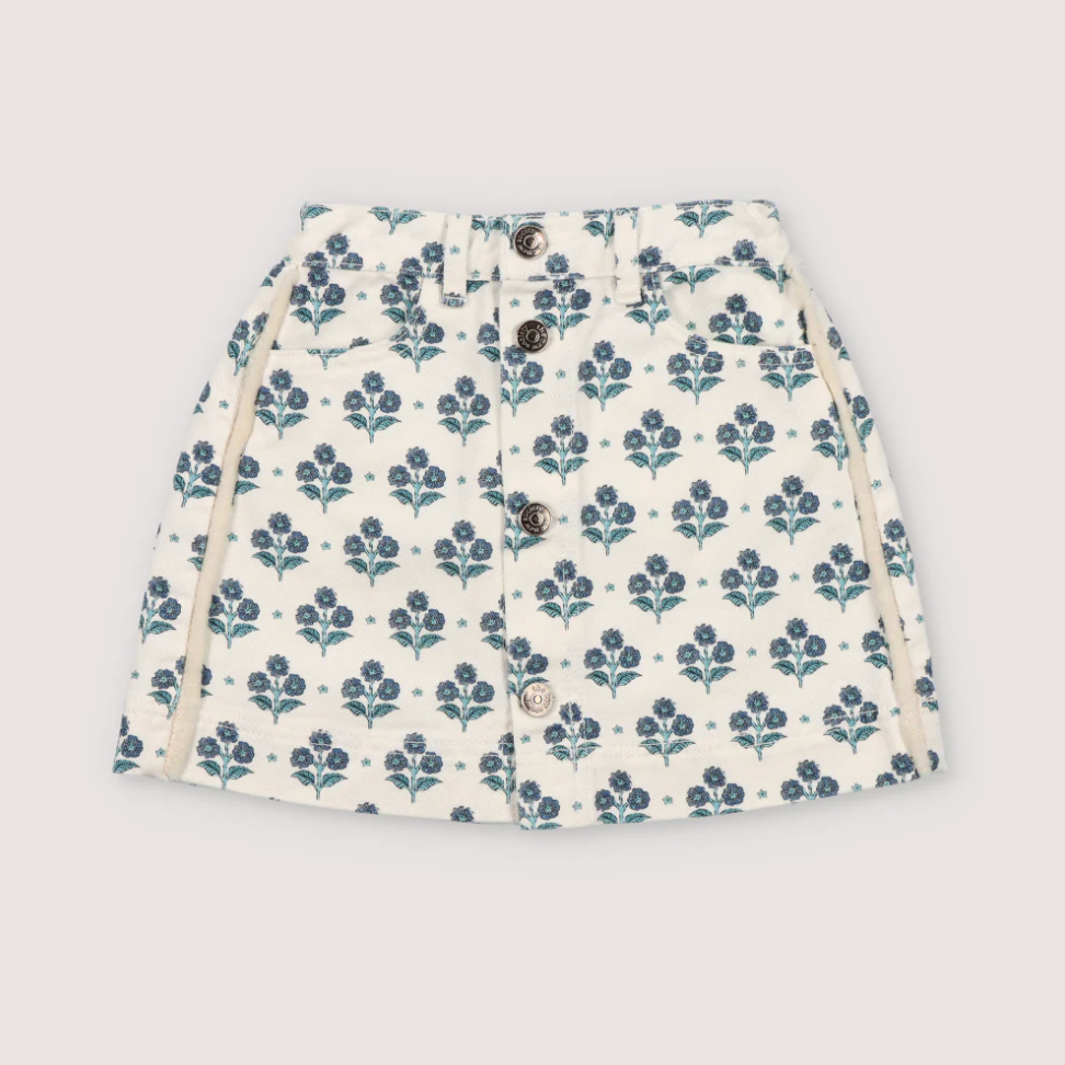 The New Society Leros Skirt - Hyacinth Print
