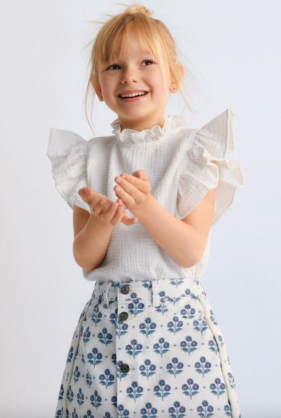 The New Society Leros Skirt - Hyacinth Print