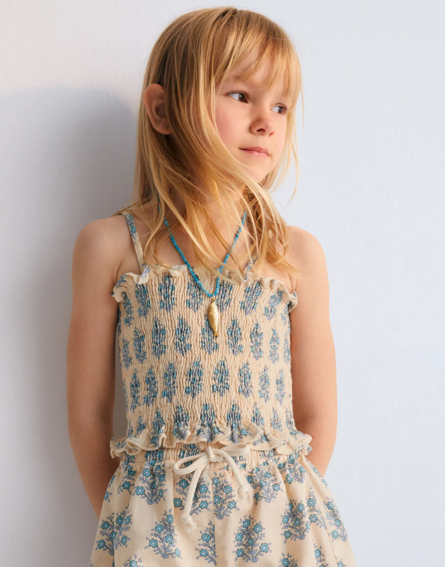 The New Society Kyra Top - Lavander Print