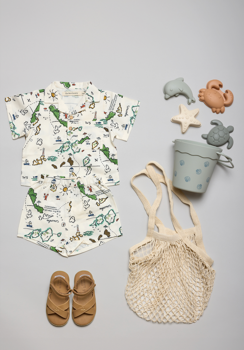 The New Society Arkoi Baby Bermuda - Map Print