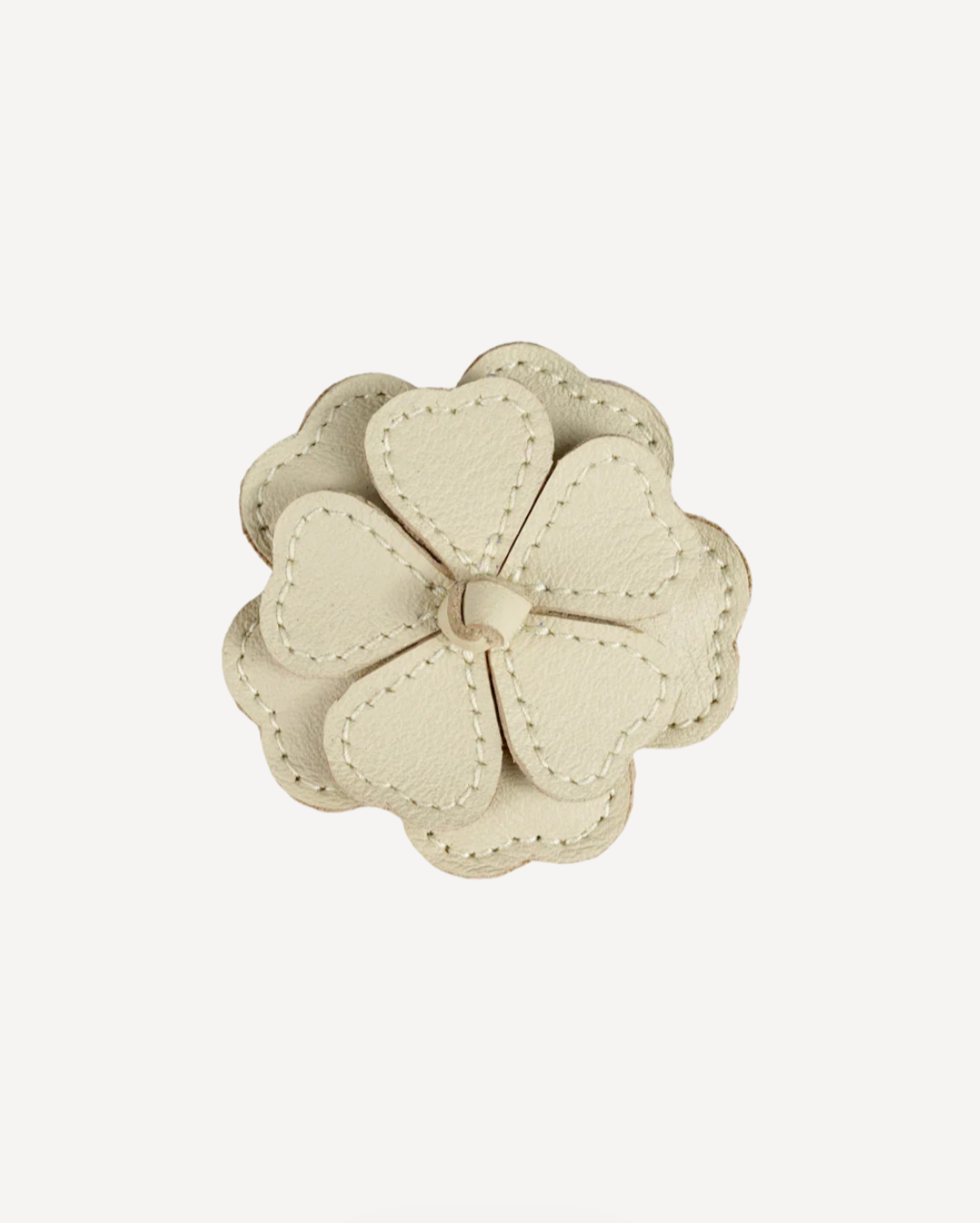 Donsje Zaza Fields Hairclip - White Buttercup / Cream Leather