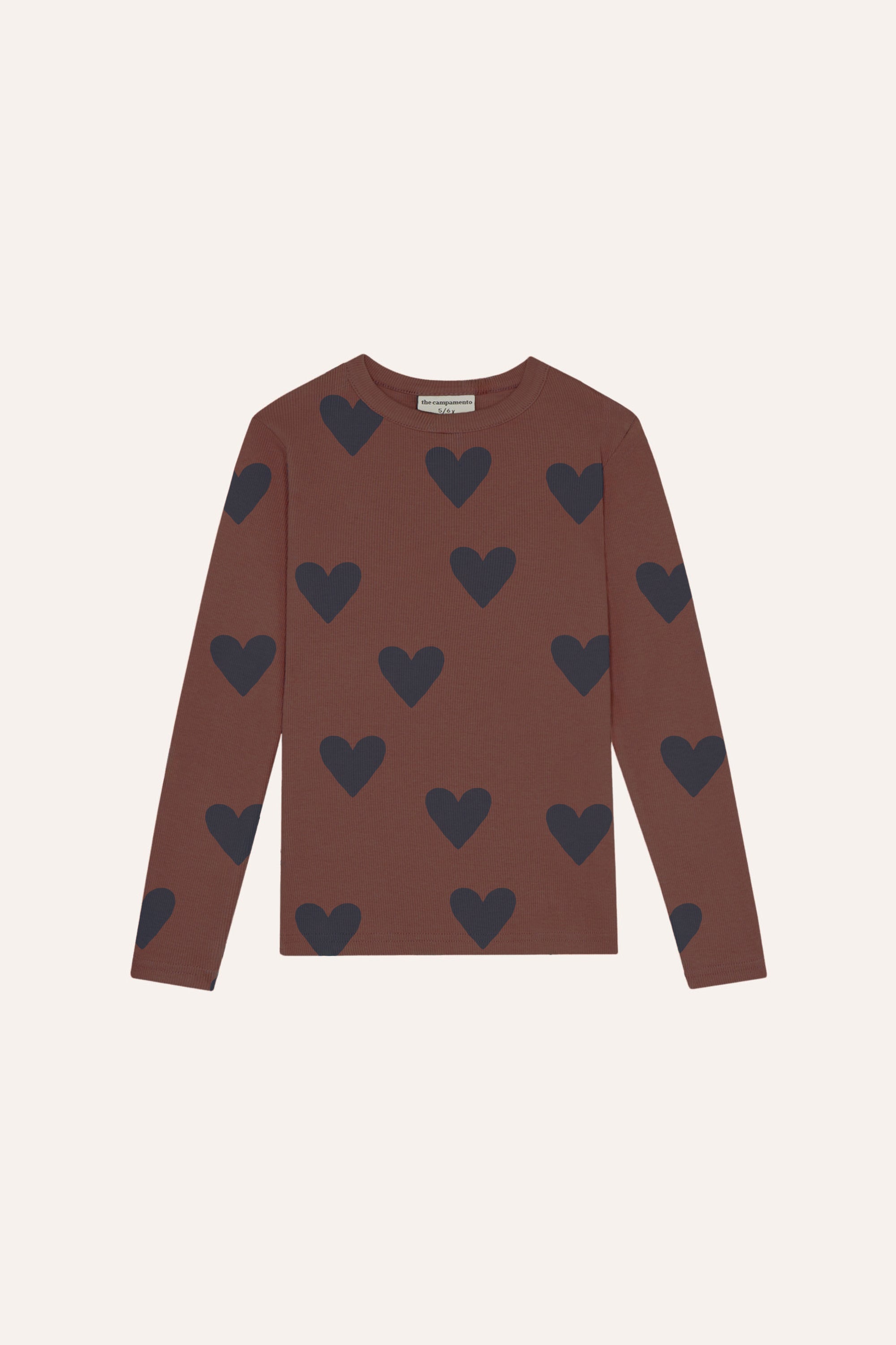The Campamento Hearts Brown T-shirt - Brown