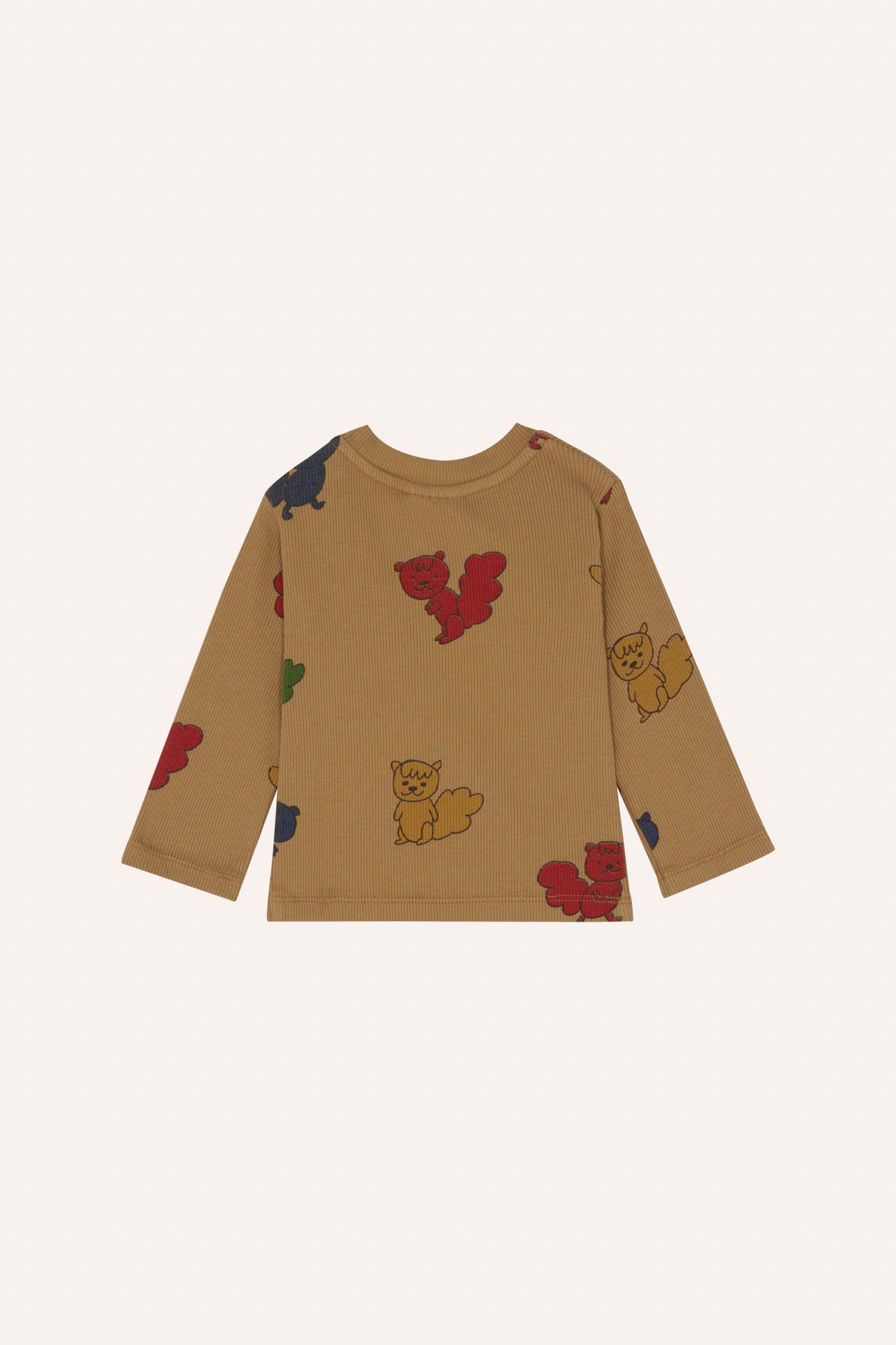 The Campamento Multicolor Squirrels Baby T-shirt - Camel