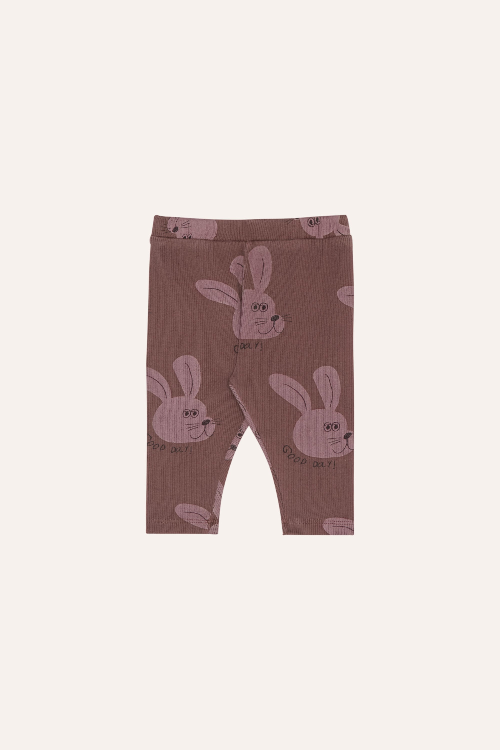 The Campamento Rabbits Brown Baby Leggings - Brown