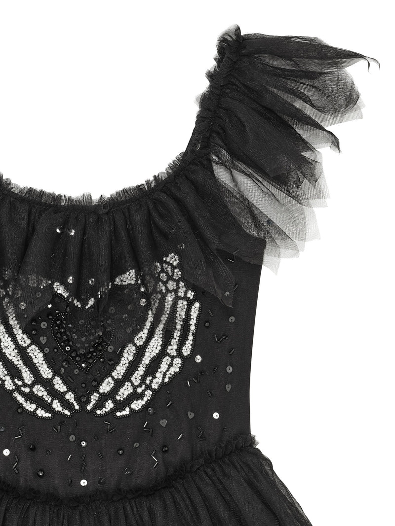 Tutu Du Monde Halloween I Heart You to The Bone Onesie - Black
