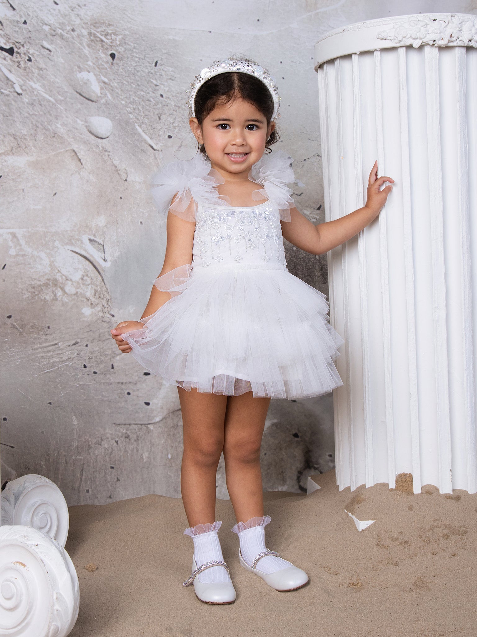 Tutu Du Monde Bebe Whispers Of The Deep Tutu Dress - Milk