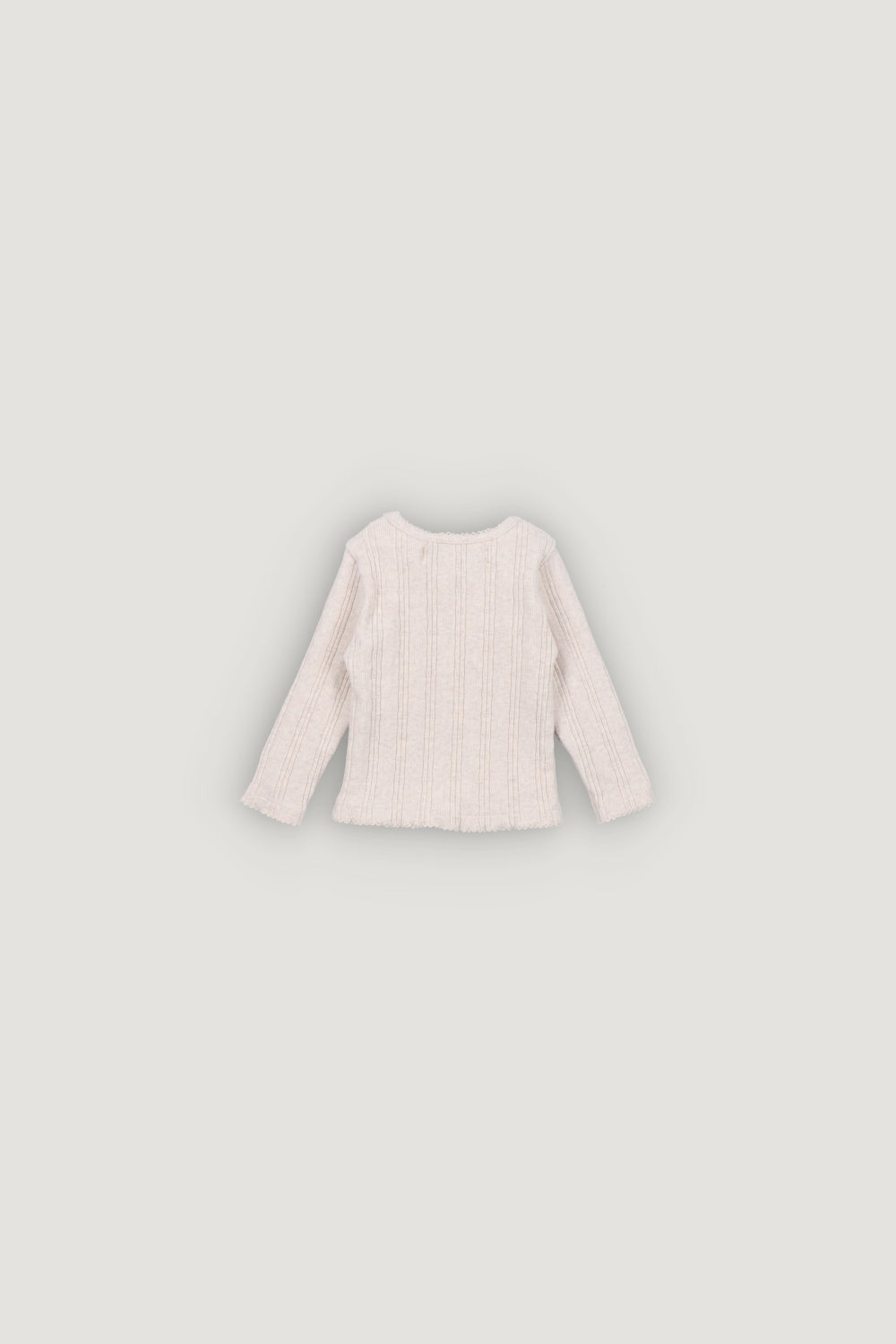 The New Society TNS Logo Baby Tee - Whisper White Melange