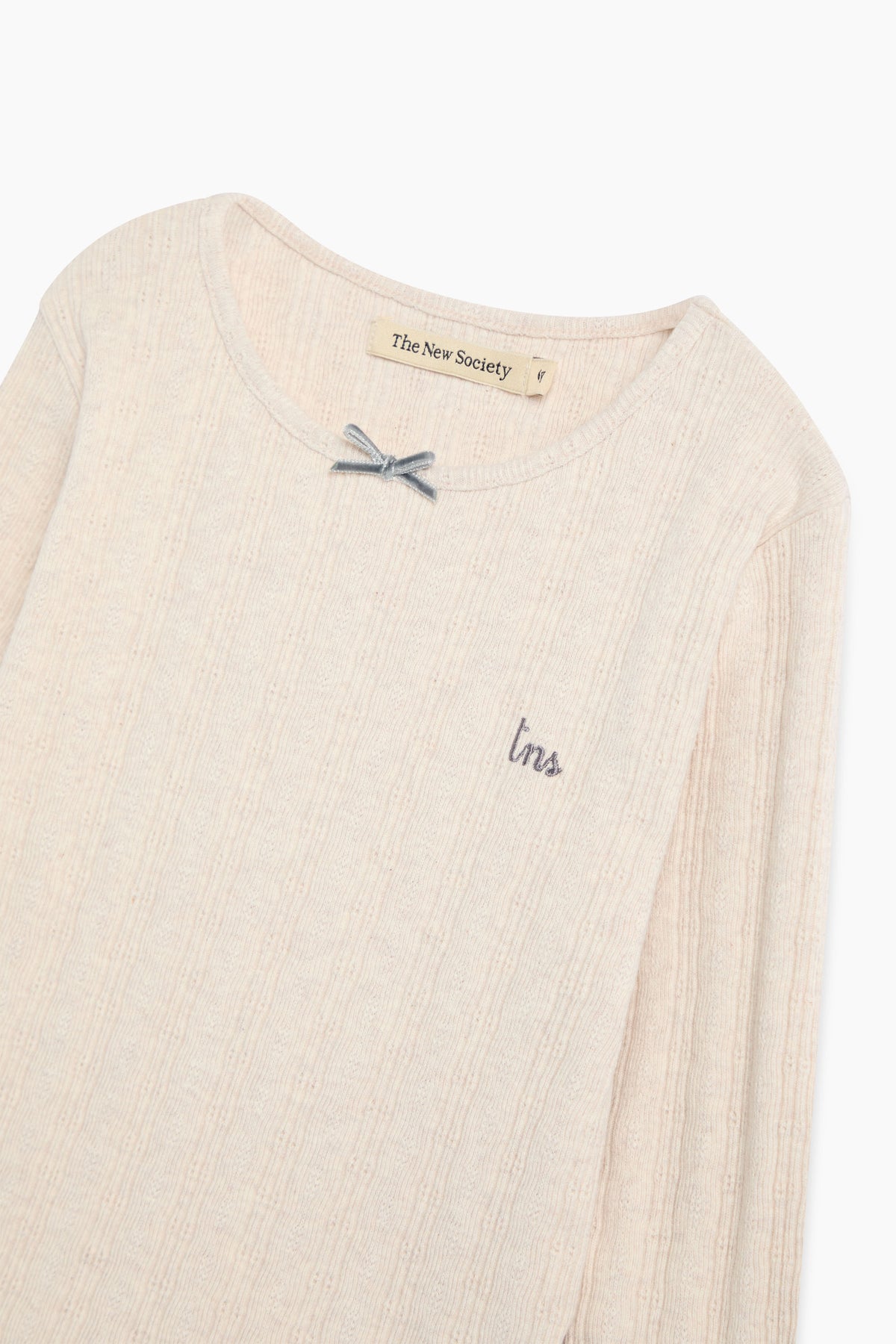 The New Society TNS Logo Tee - Whisper White Melange