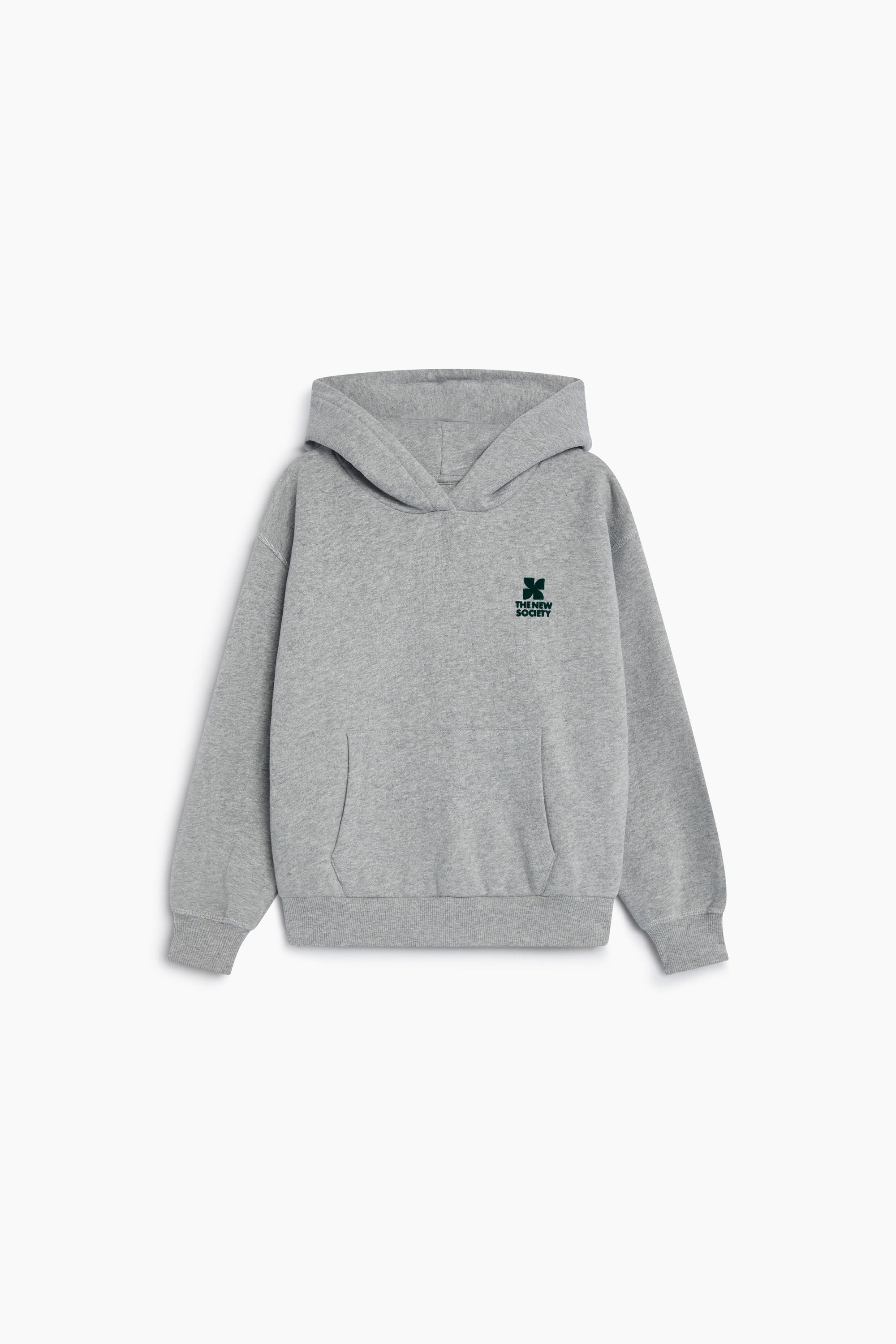 The New Society Logo Hoodie - Mid Grey Melange