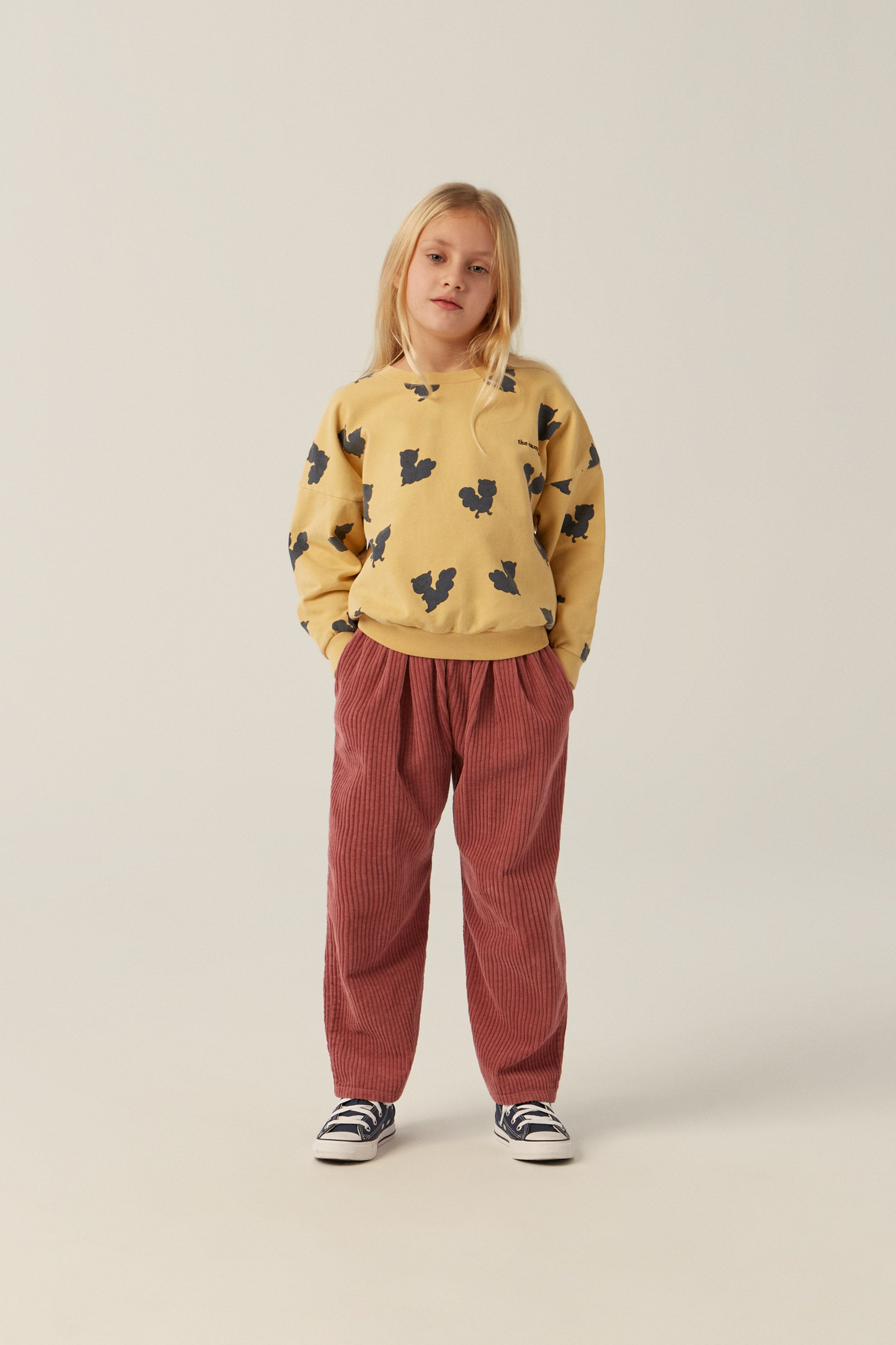 The Campamento Blue Squirrels Sweatshirt - Yellow