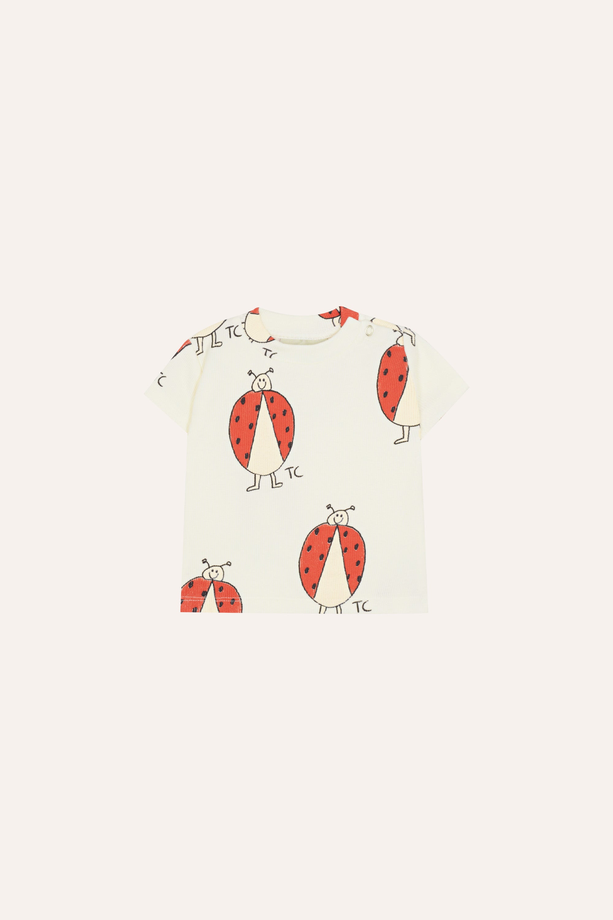 The Campamento Ladybug Allover Ecru Baby T-shirt - Ecru