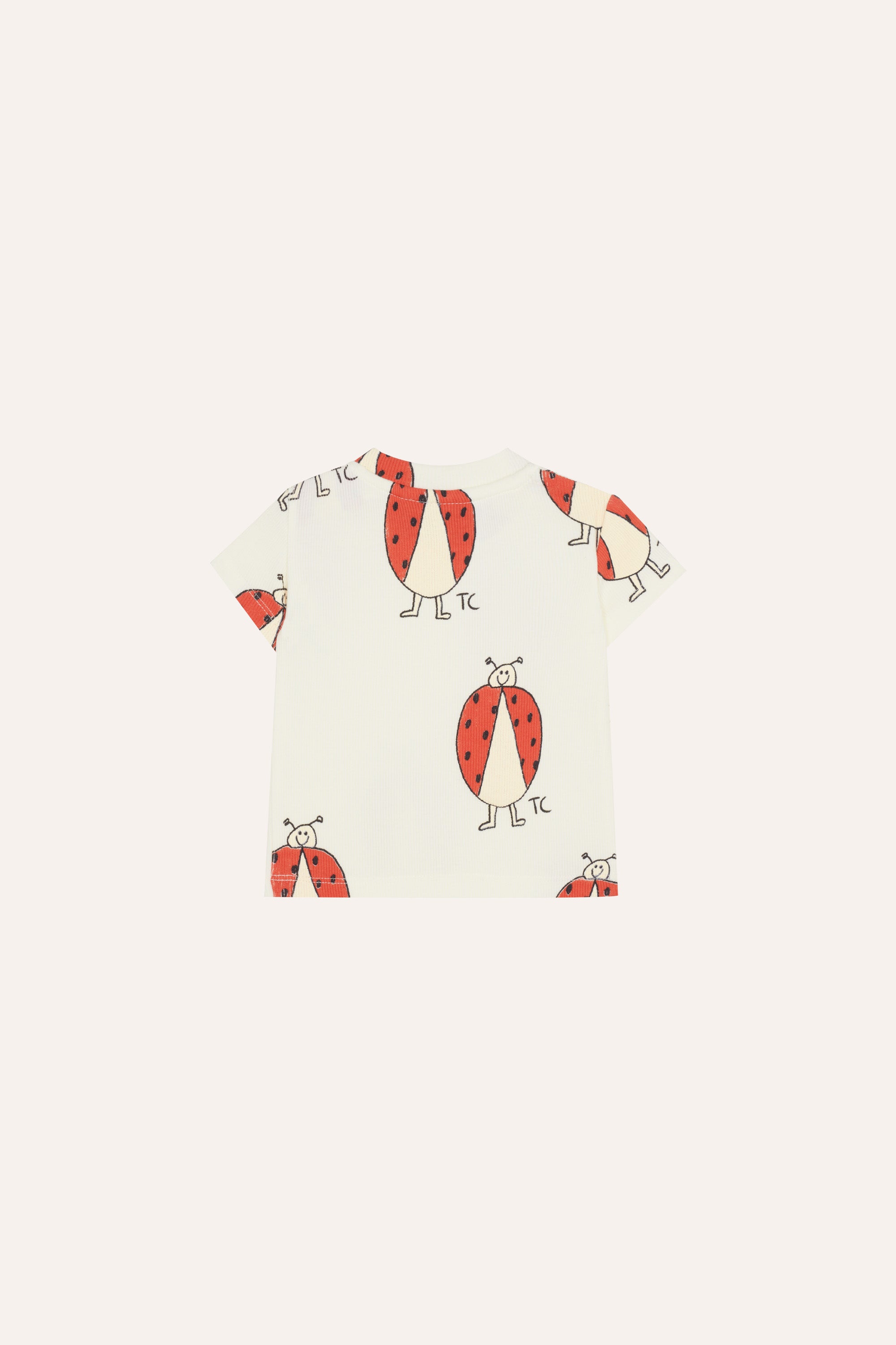 The Campamento Ladybug Allover Ecru Baby T-shirt - Ecru