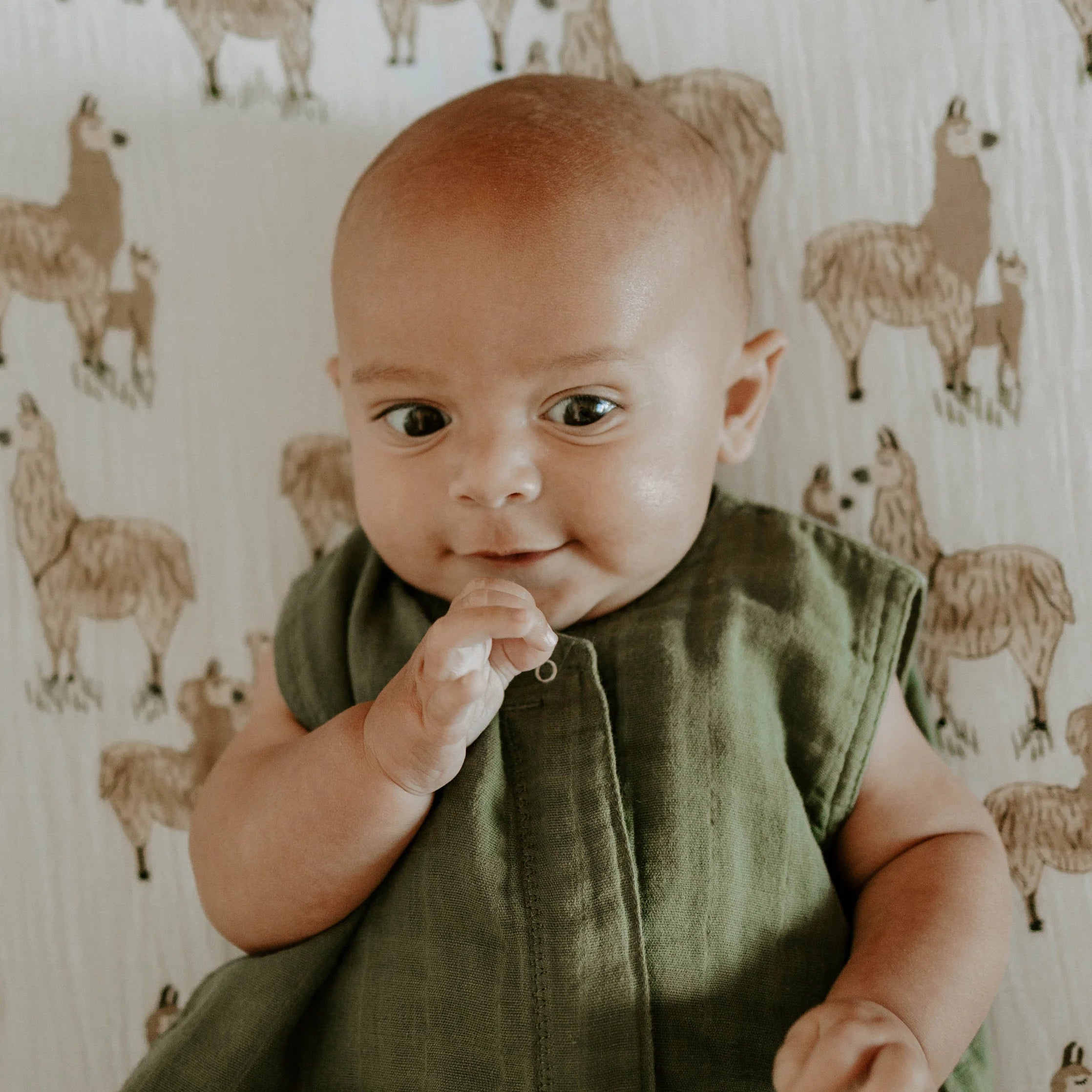 Little Unicorn Cotton Muslin Sleep Bag - Fern