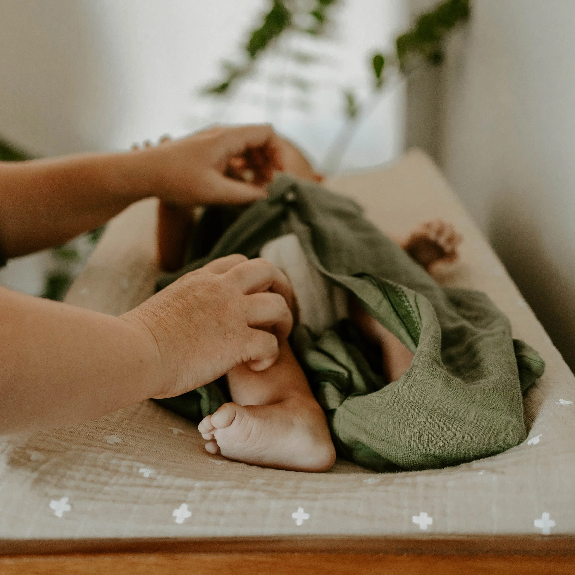 Little Unicorn Cotton Muslin Sleep Bag - Fern