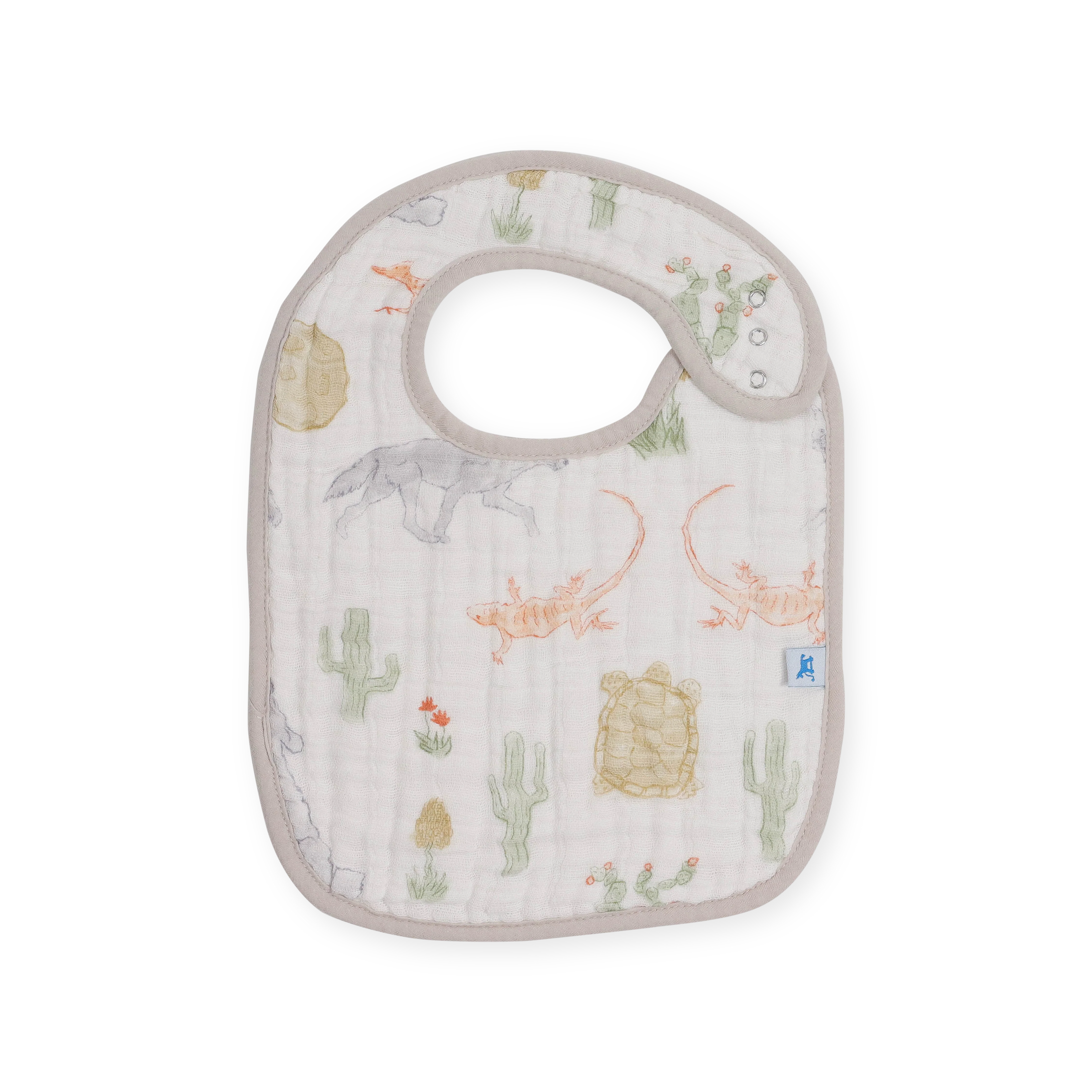 Little Unicorn Cotton Muslin classic Bib 3 Pack - Adobe Checker