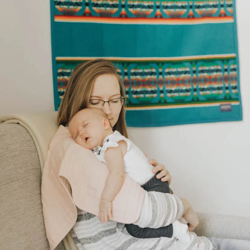 Little Unicorn Cotton Muslin Burp Cloth 2 Pack - Light Pink