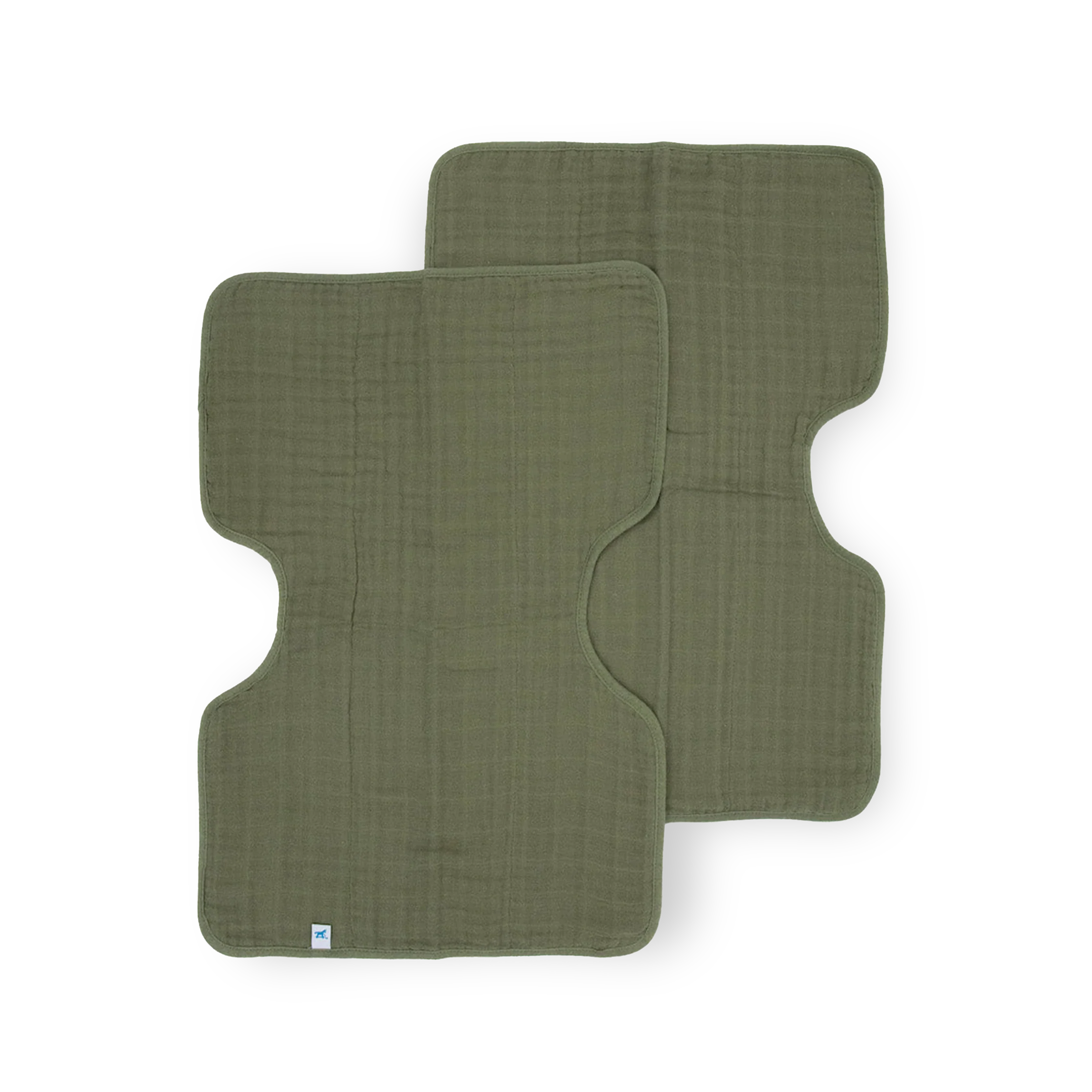 Little Unicorn Cotton Muslin Burp Cloth 2 Pack - Fern