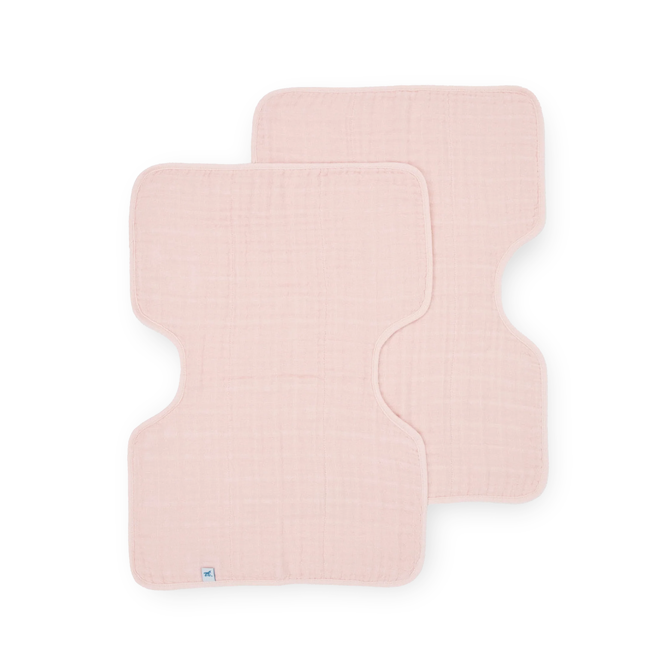 Little Unicorn Cotton Muslin Burp Cloth 2 Pack - Light Pink