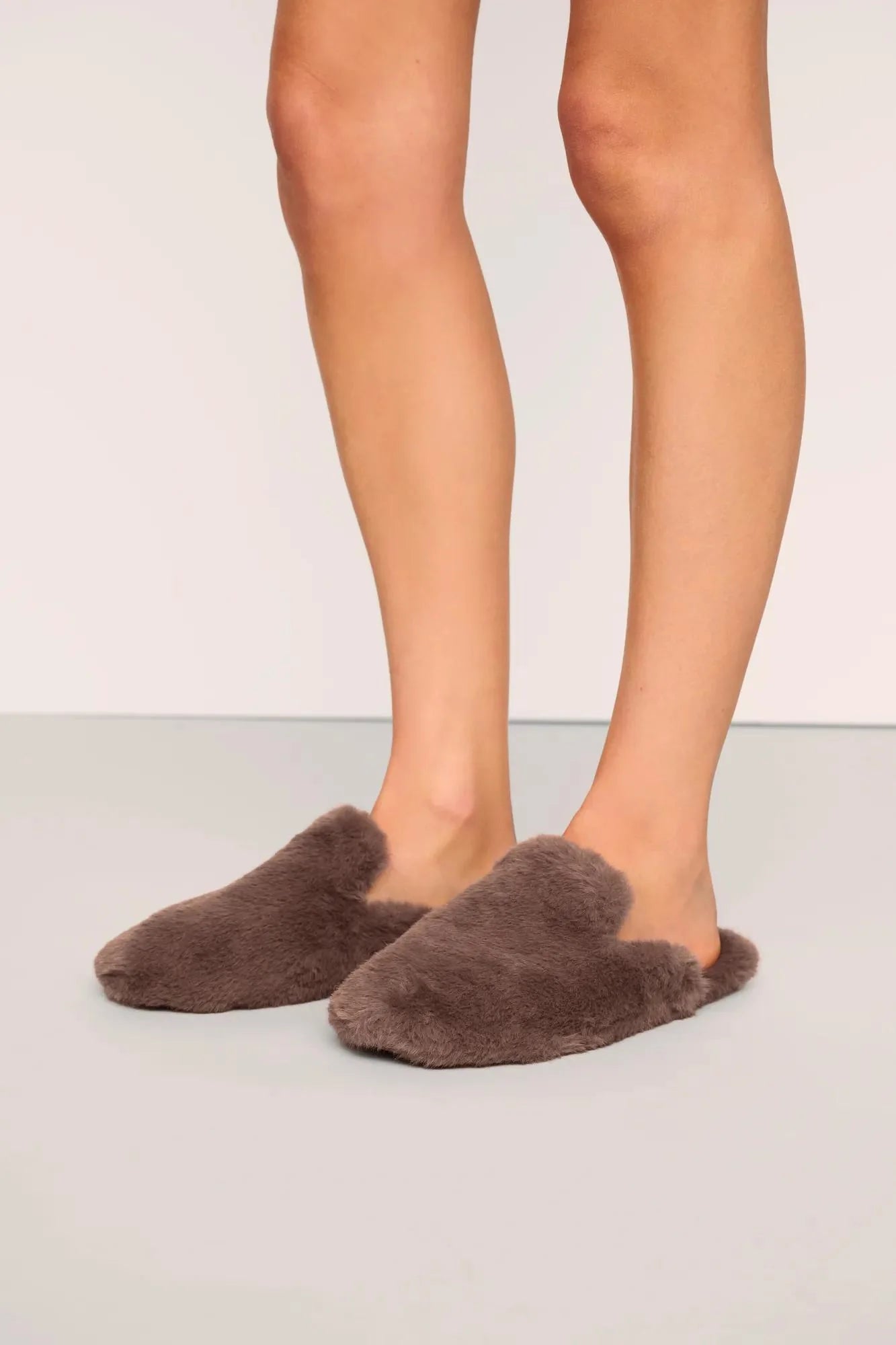 Eberjey Plush Slipper - Deep Taupe