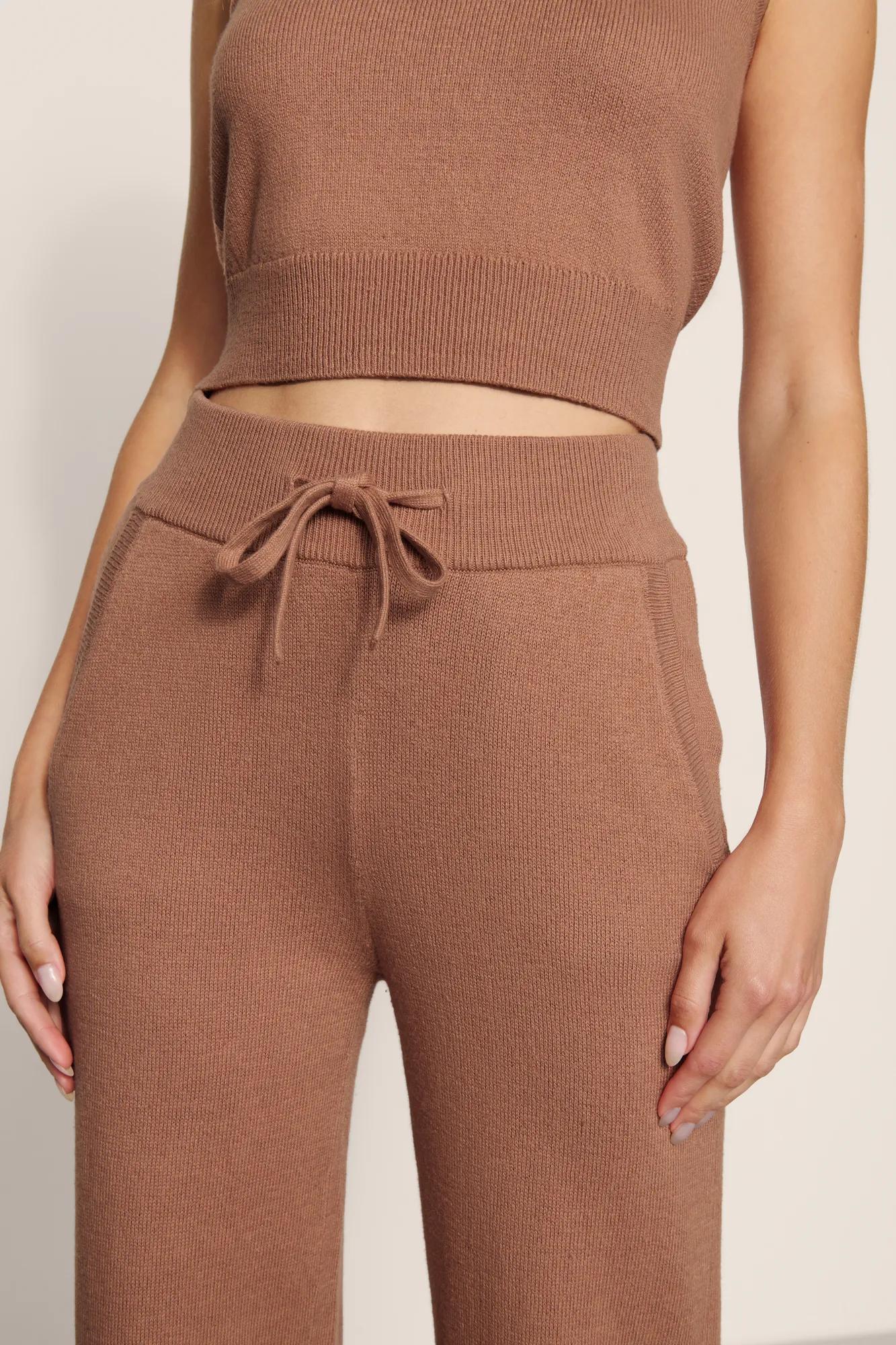 Eberjey Recycled Sweater Cropped Tank - Hazelnut