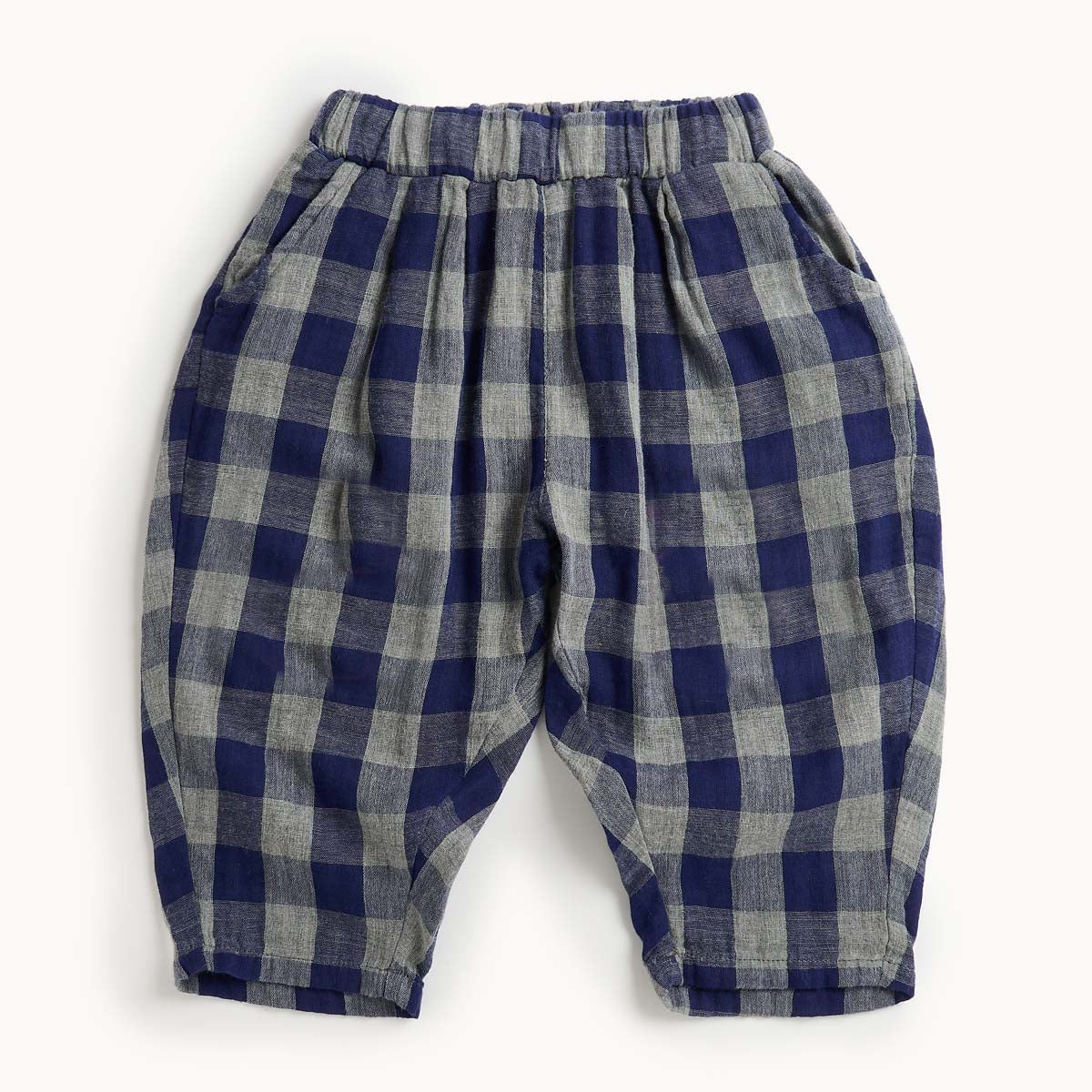 Bonnie Mob Zen Barrel Leg Trouser - Blue Checker