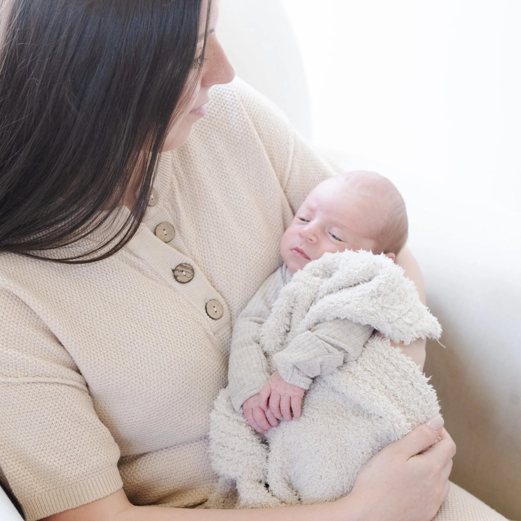 Saranoni Bamboni Receiving Blanket - Buttermilk