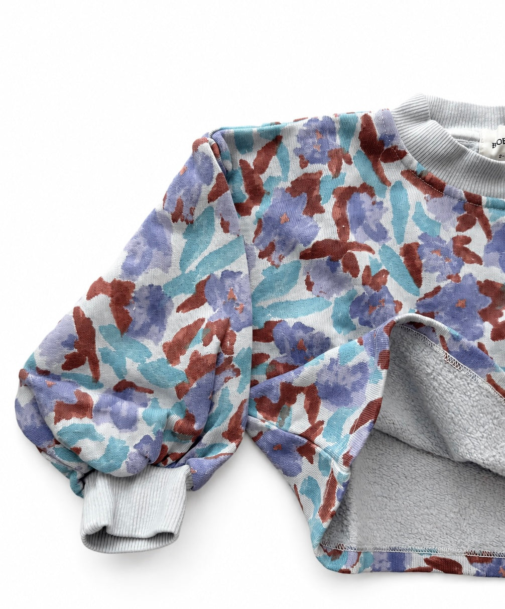 Bobo Choses Watercolor All Over Cropped Sweatshirt - Lavender
