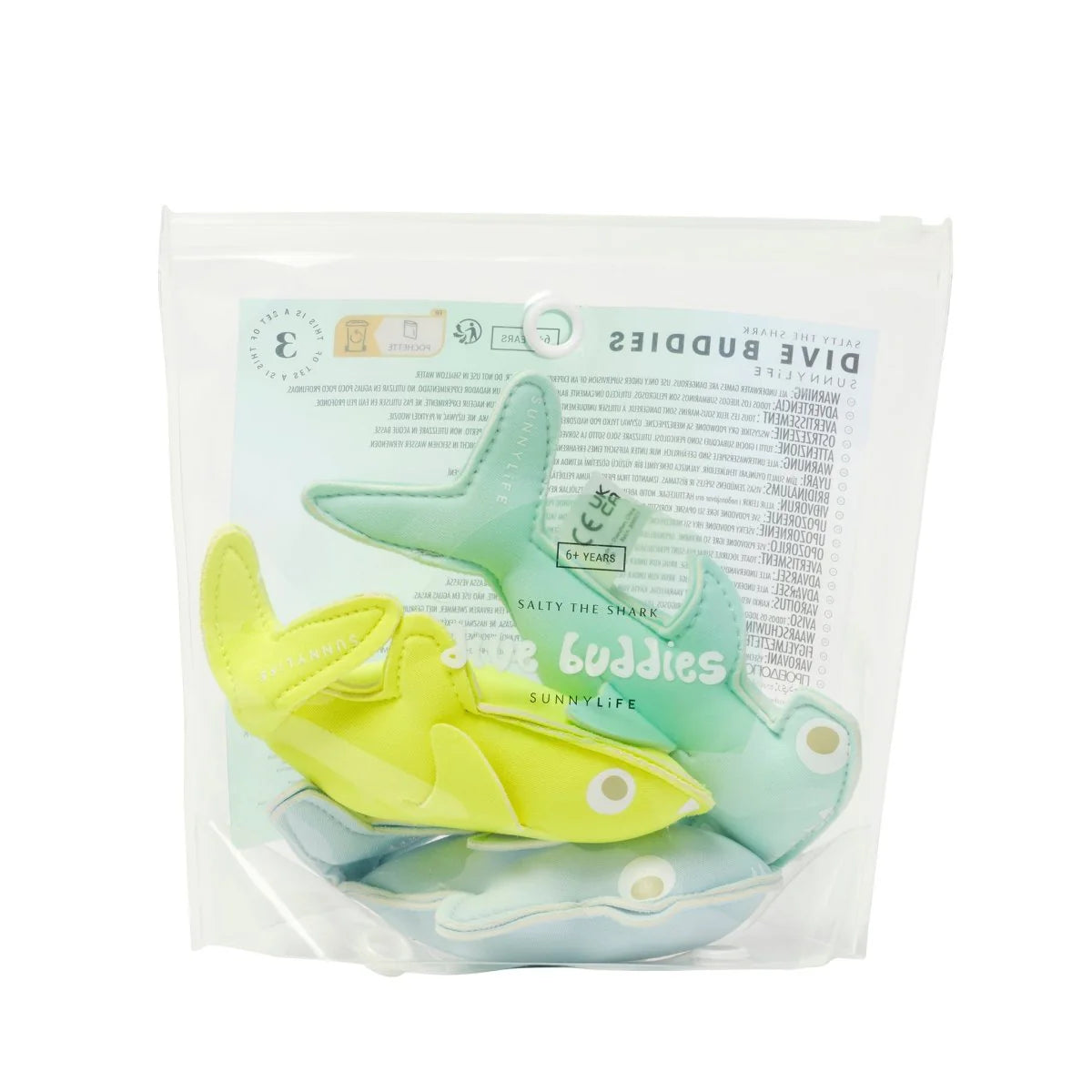 Sunny Life Dive Buddies Salty The Shark - Multi Set of 3