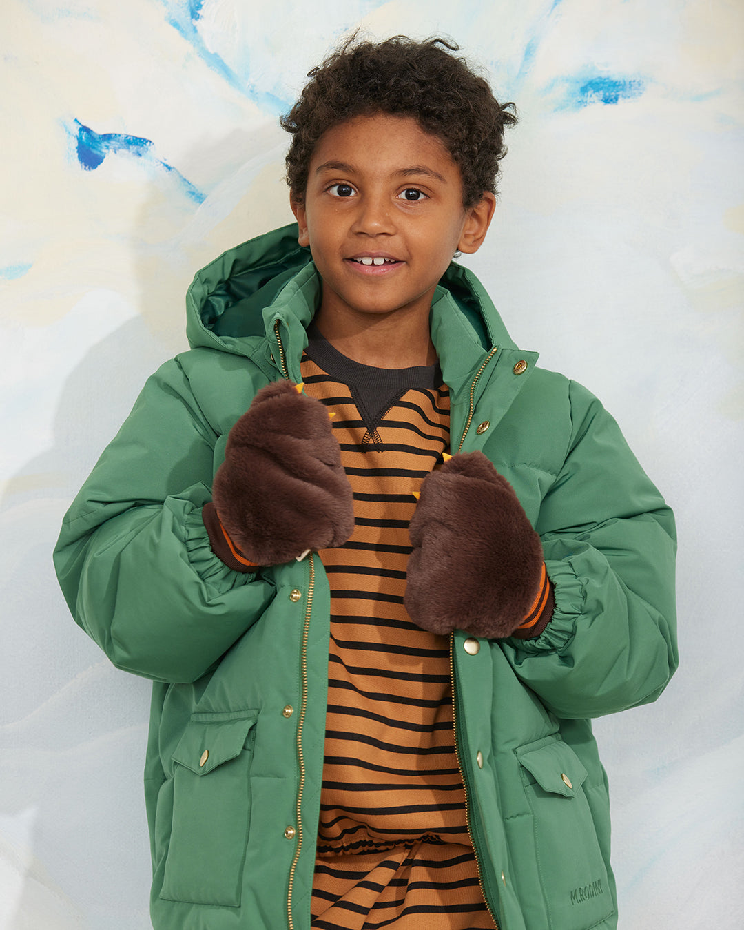 Mini Rodini Solid Heavy Puffer - Green