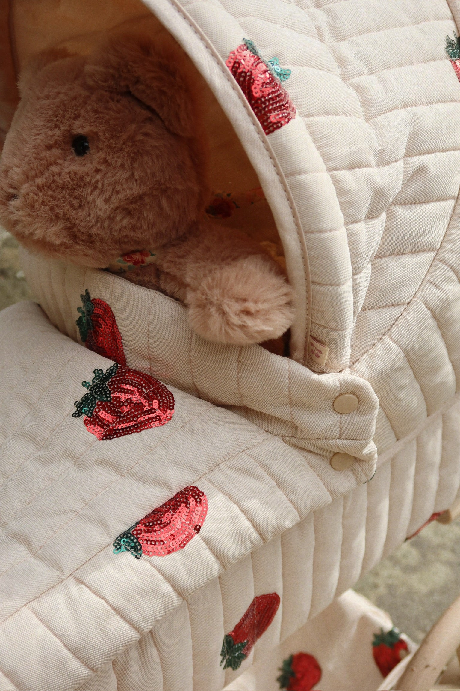 Konges Sløjd Minnie Tulle Doll Pram - Strawberry