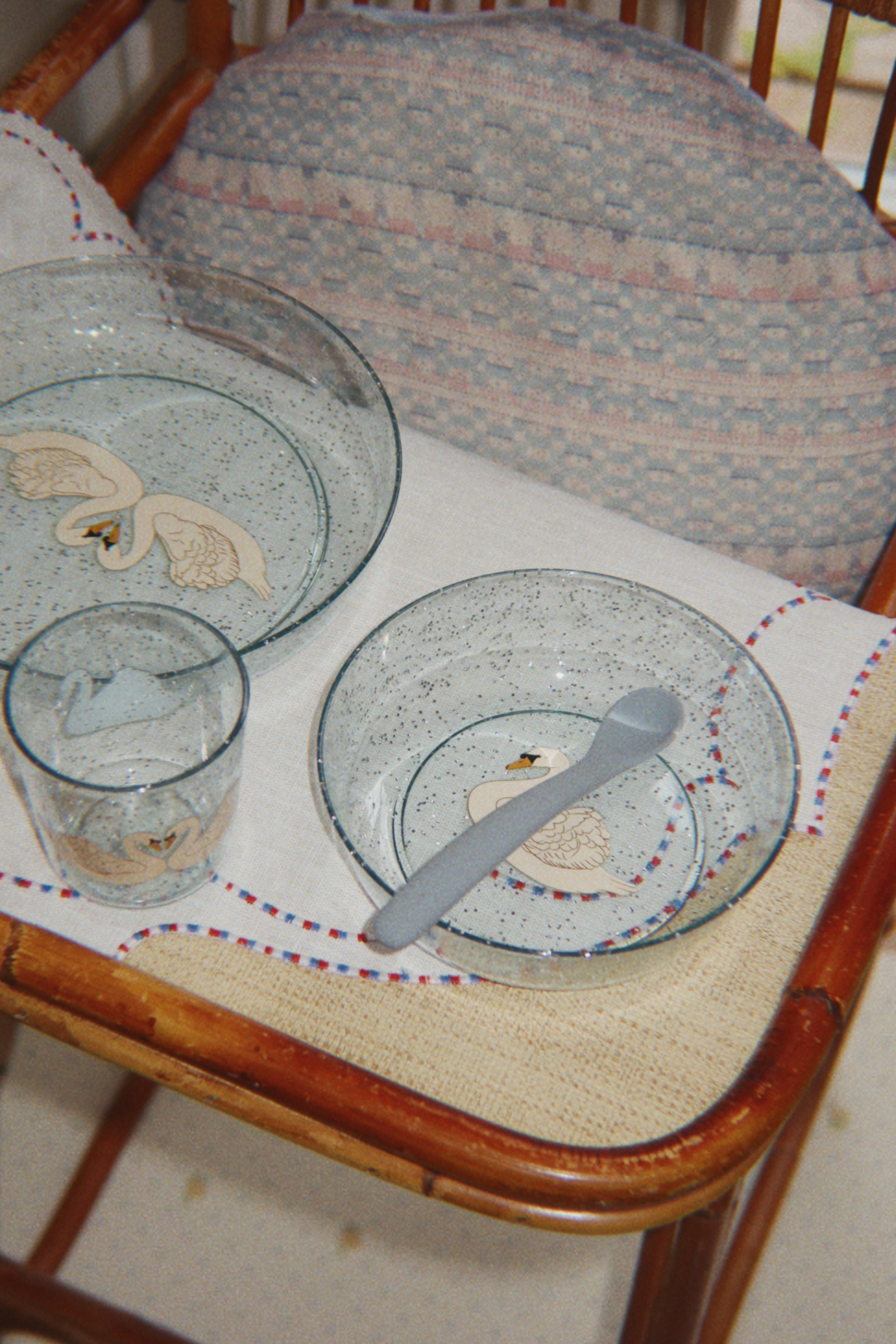 Konges Sløjd Sparkly Dinner Set - Swan Blue