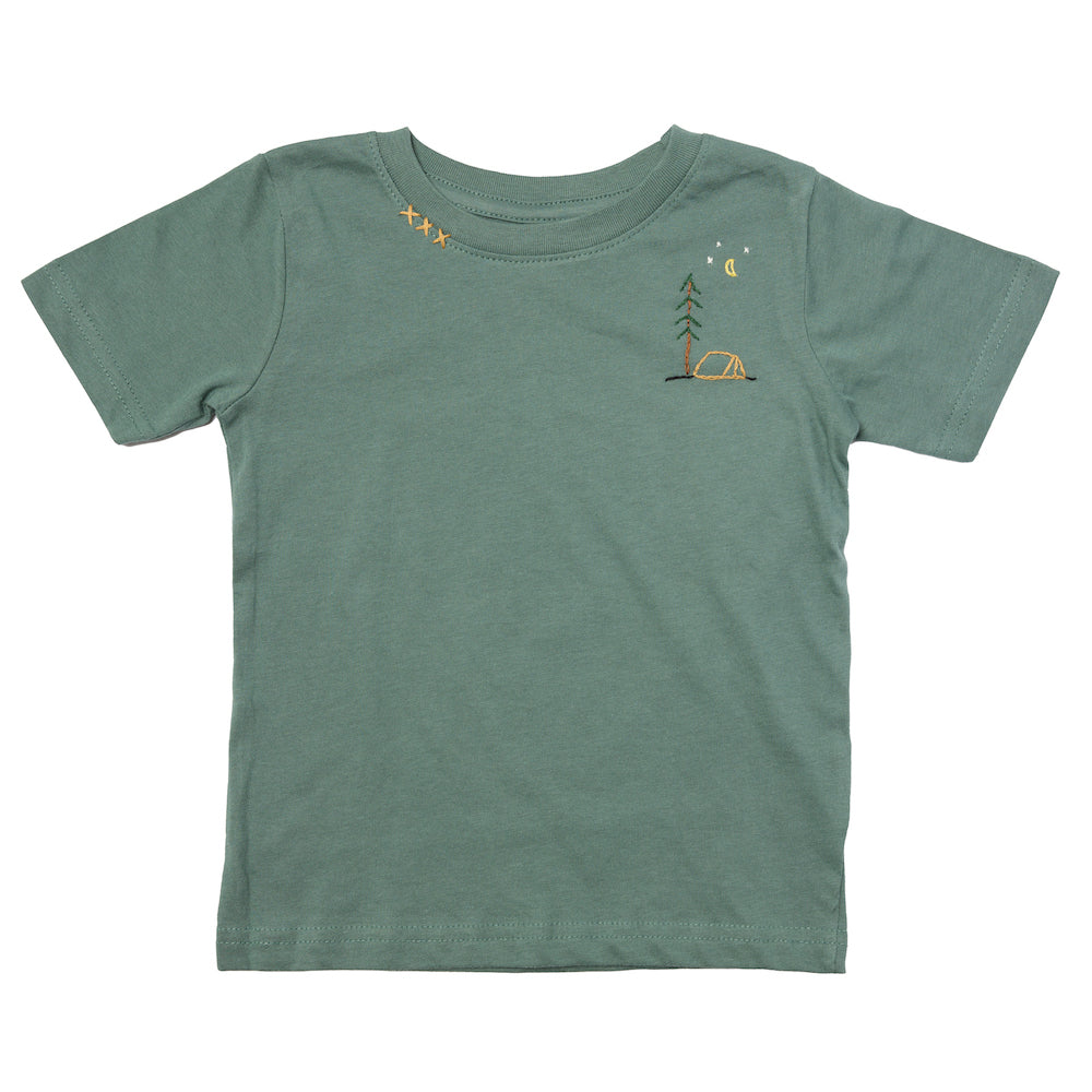 Sweet Olive Street Camping Tee - Basil Green
