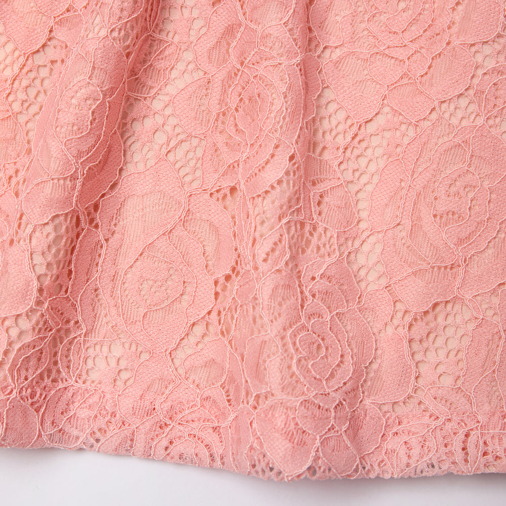 Tiny Cottons Lace Fabric Skirt - Pink