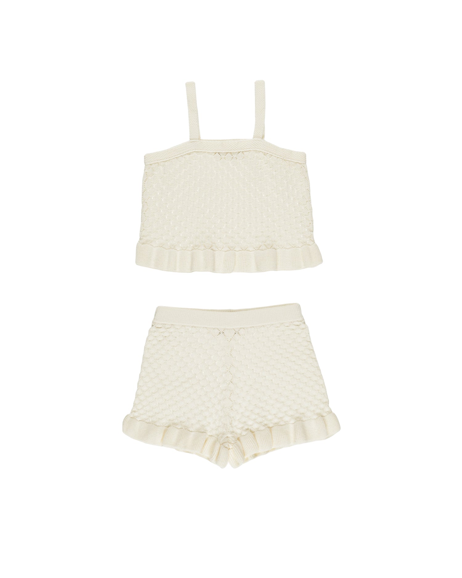 Rylee + Cru Crochet Tank Set - Ivory